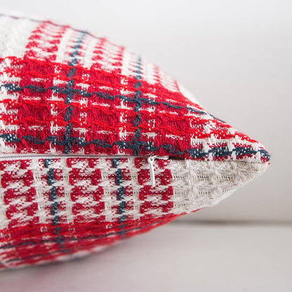 Housse de coussin jacquard à carreaux moderne - image 5