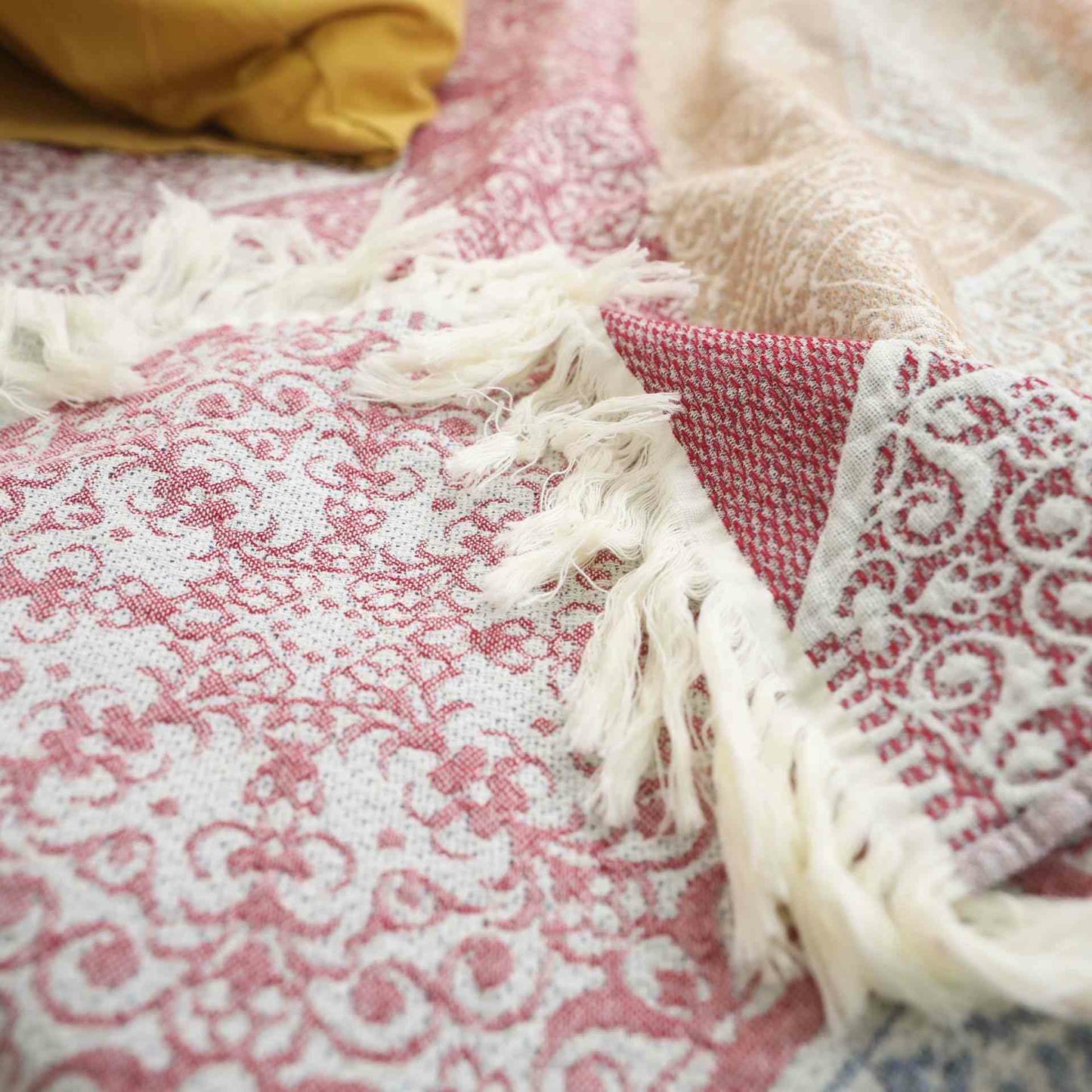 Couette en gaze de coton naturel à motif ethnique - image 3