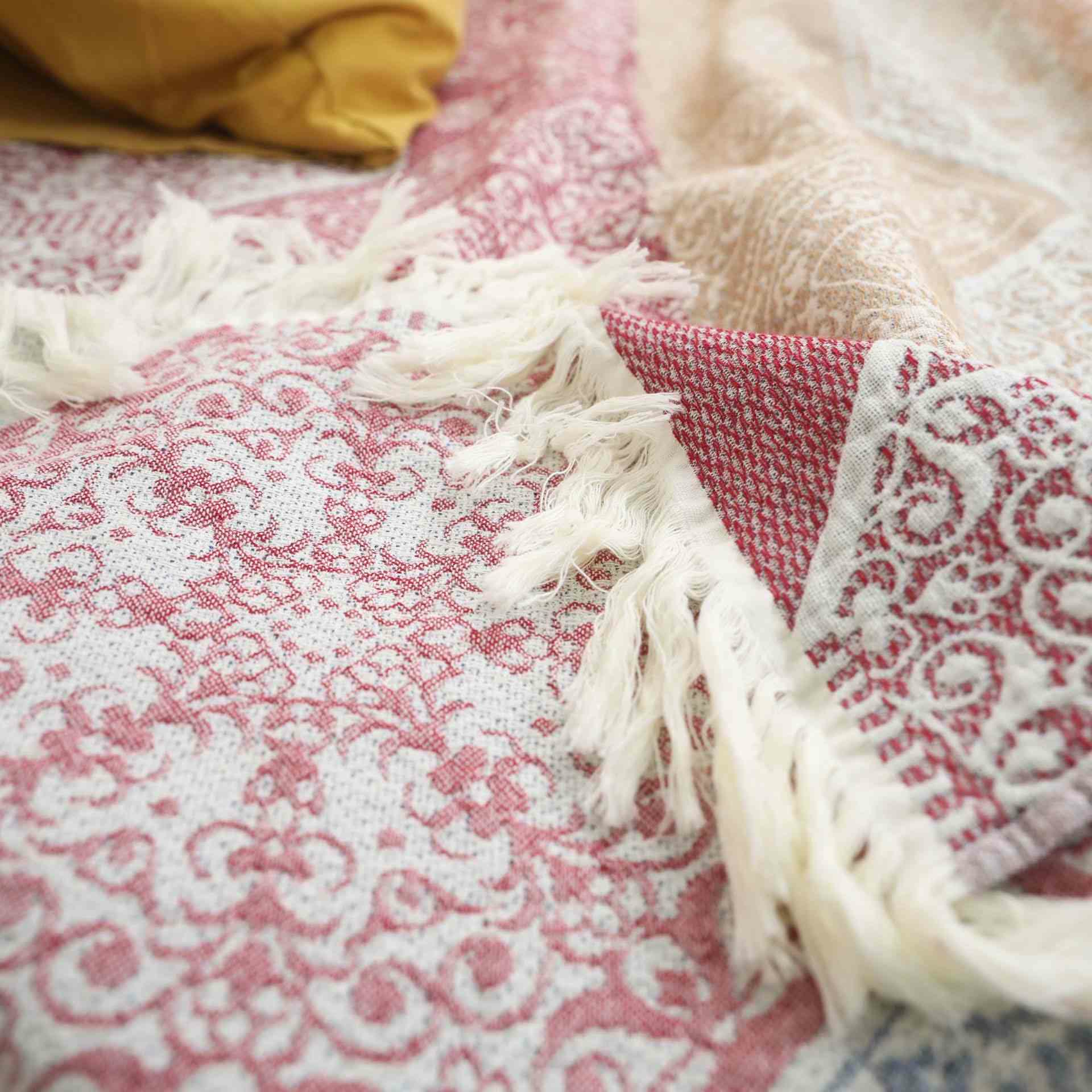 Couette en gaze de coton naturel à motif ethnique - image 3