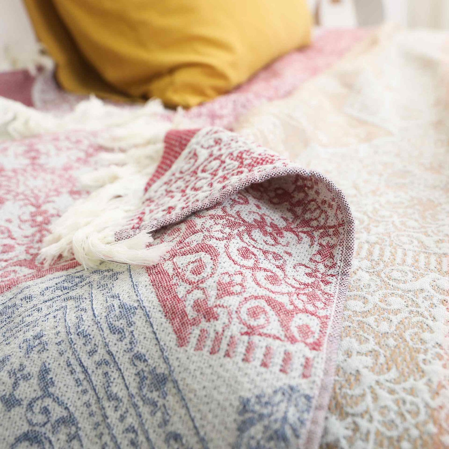 Couette en gaze de coton naturel à motif ethnique - image 4