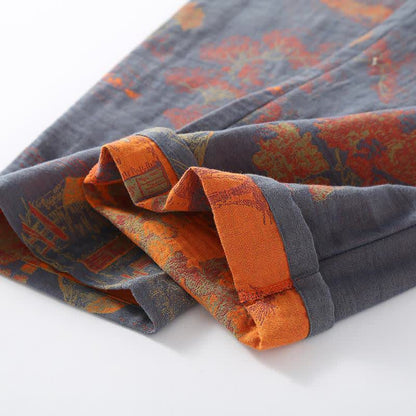 Ensemble de vêtements d'intérieur en coton jacquard à imprimé arbre rétro - image 7