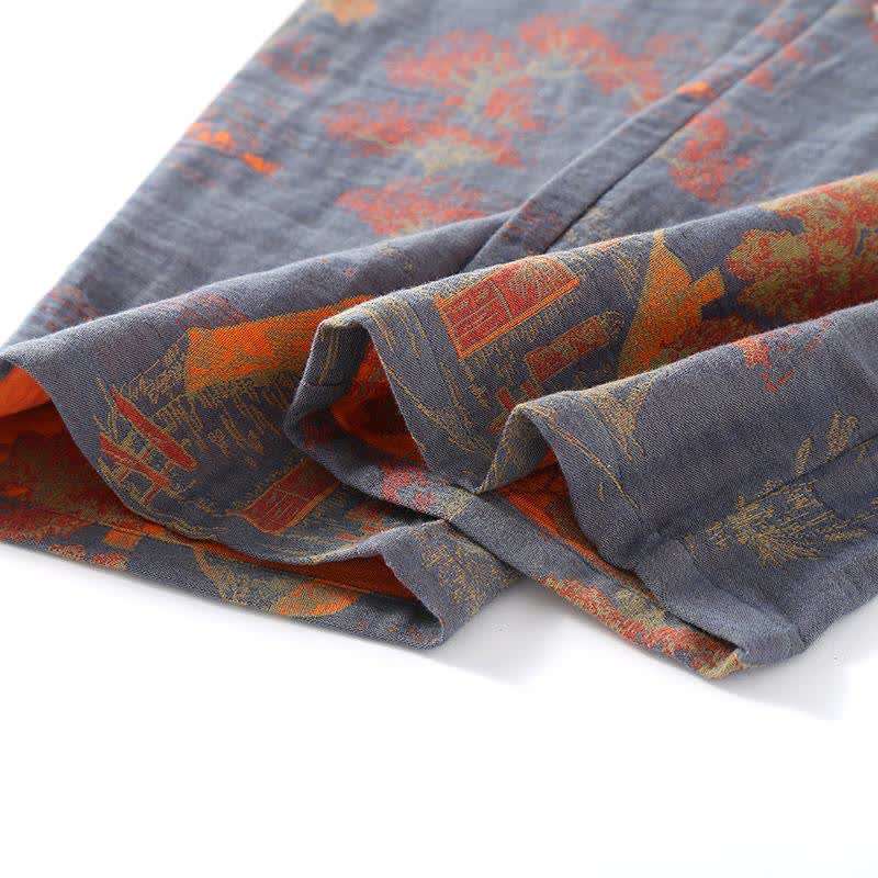 Ensemble de vêtements d'intérieur en coton jacquard à imprimé arbre rétro - image 8