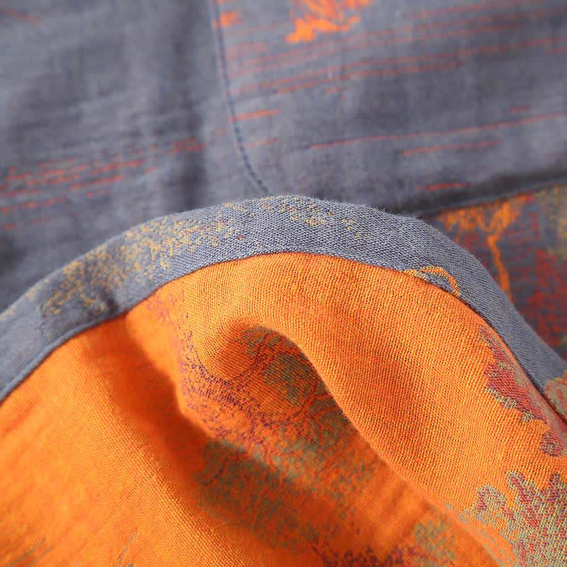 Ensemble de vêtements d'intérieur en coton jacquard à imprimé arbre rétro - image 10