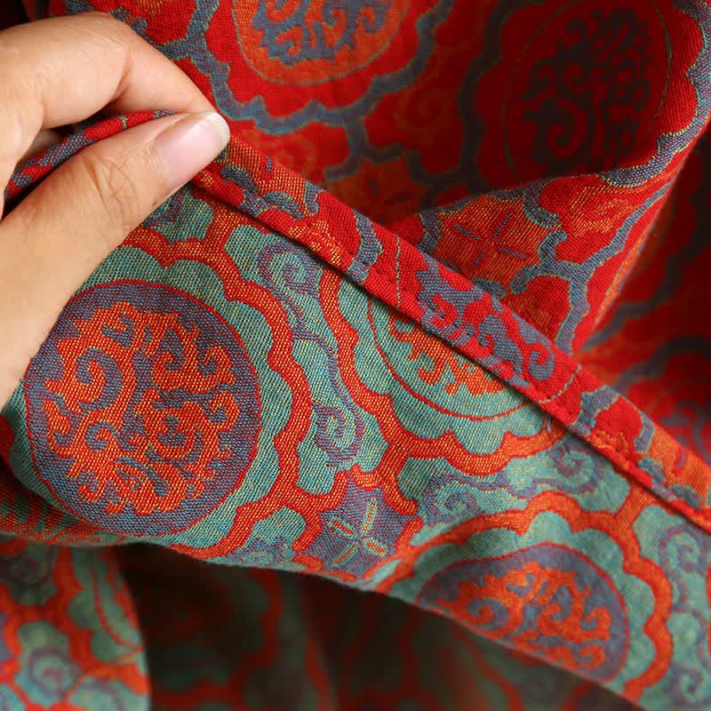 Ensemble de vêtements d'intérieur rétro oriental en coton avec pompons - image 10