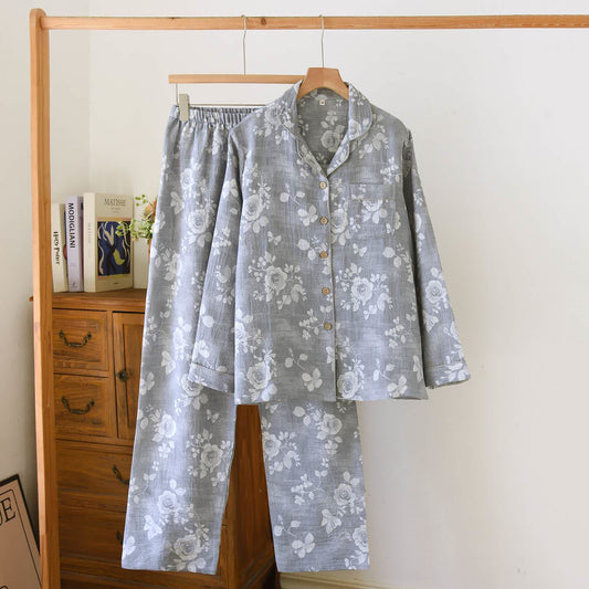 Ensemble de vêtements d'intérieur en coton naturel Grey Rose - XL - image 0