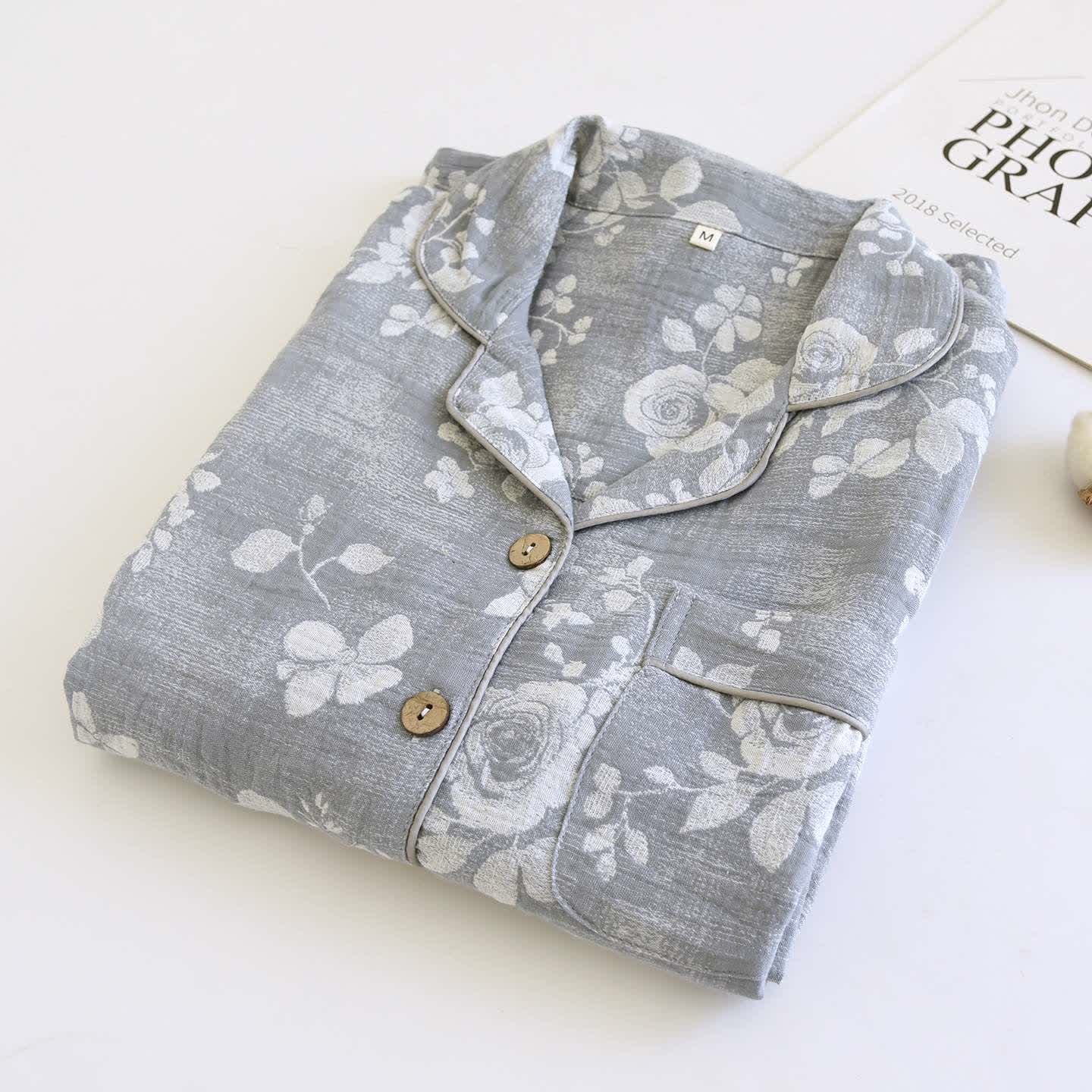 Ensemble de vêtements d'intérieur en coton naturel Grey Rose - image 2