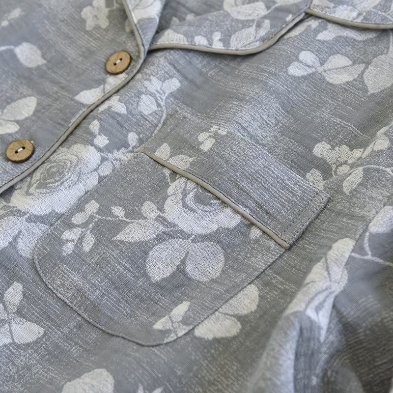 Ensemble de vêtements d'intérieur en coton naturel Grey Rose - image 4