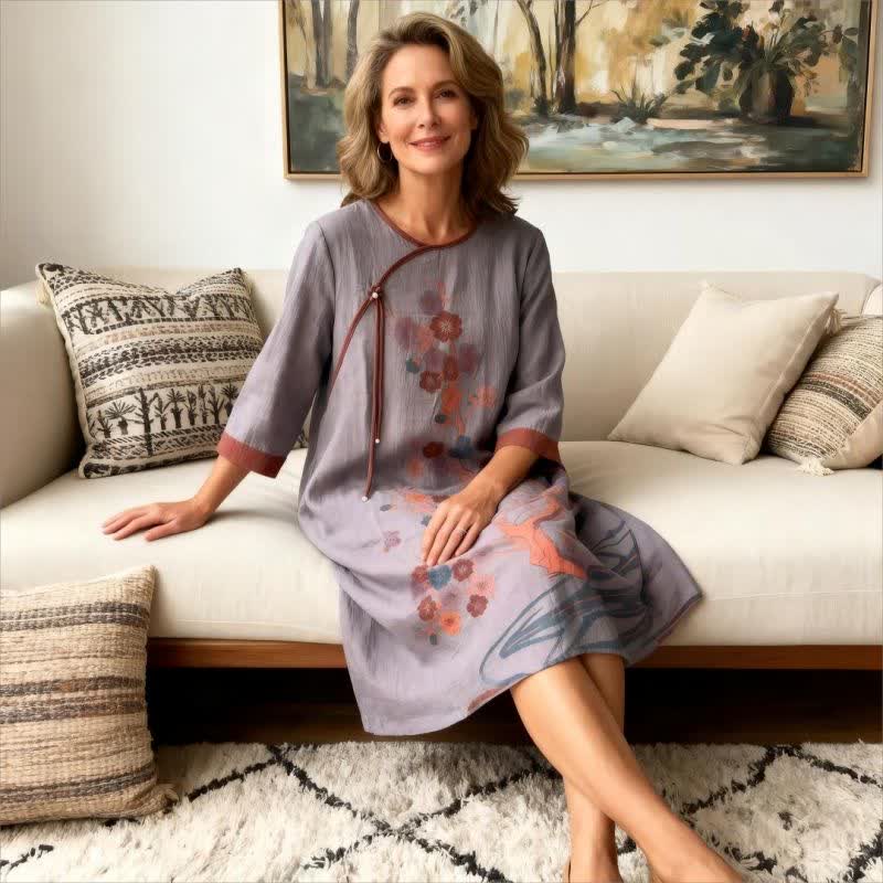 Chemise de nuit en gaze de coton inspirée des fleurs de cerisier - image 2