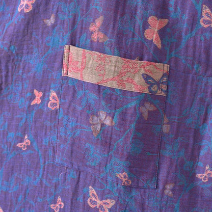 Peignoir kimono en gaze de coton à motif papillon - image 8