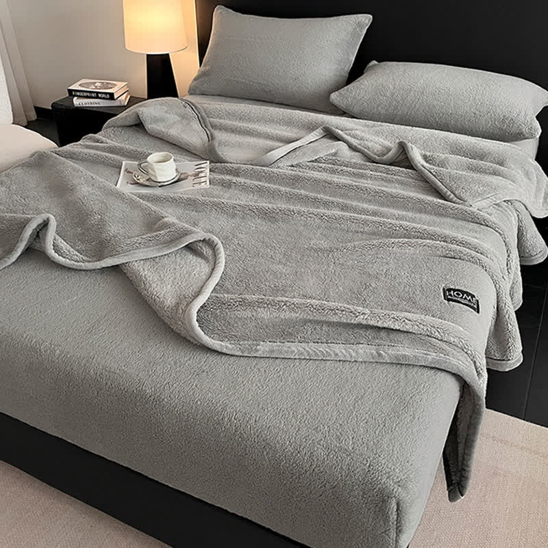 Drap-housse uni et chaud en peluche - image 13