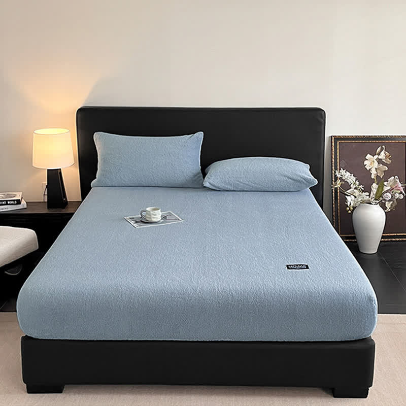 Drap-housse uni et chaud en peluche - image 15