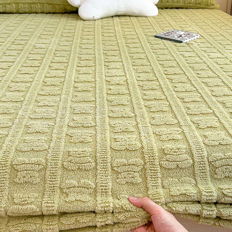 Drap-housse chaud en polaire d'ours rayé - image 8