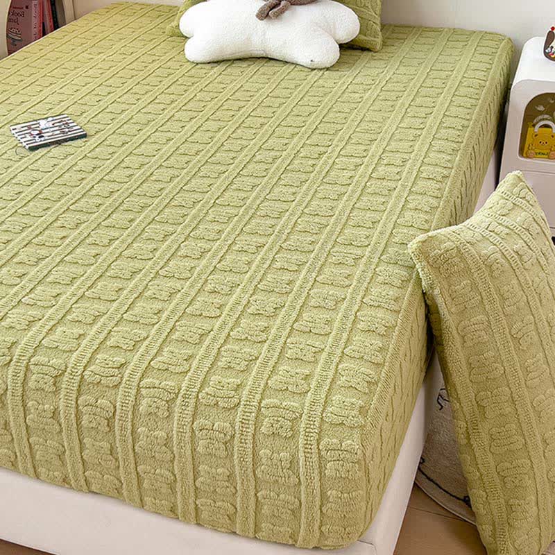 Drap-housse chaud en polaire d'ours rayé - image 3