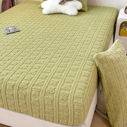 Drap-housse chaud en polaire d'ours rayé - image 3