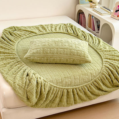 Drap-housse chaud en polaire d'ours rayé - image 4