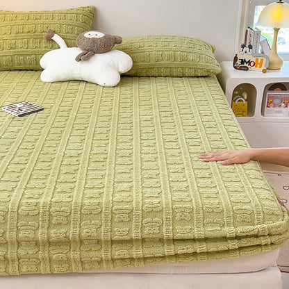 Drap-housse chaud en polaire d'ours rayé - image 2