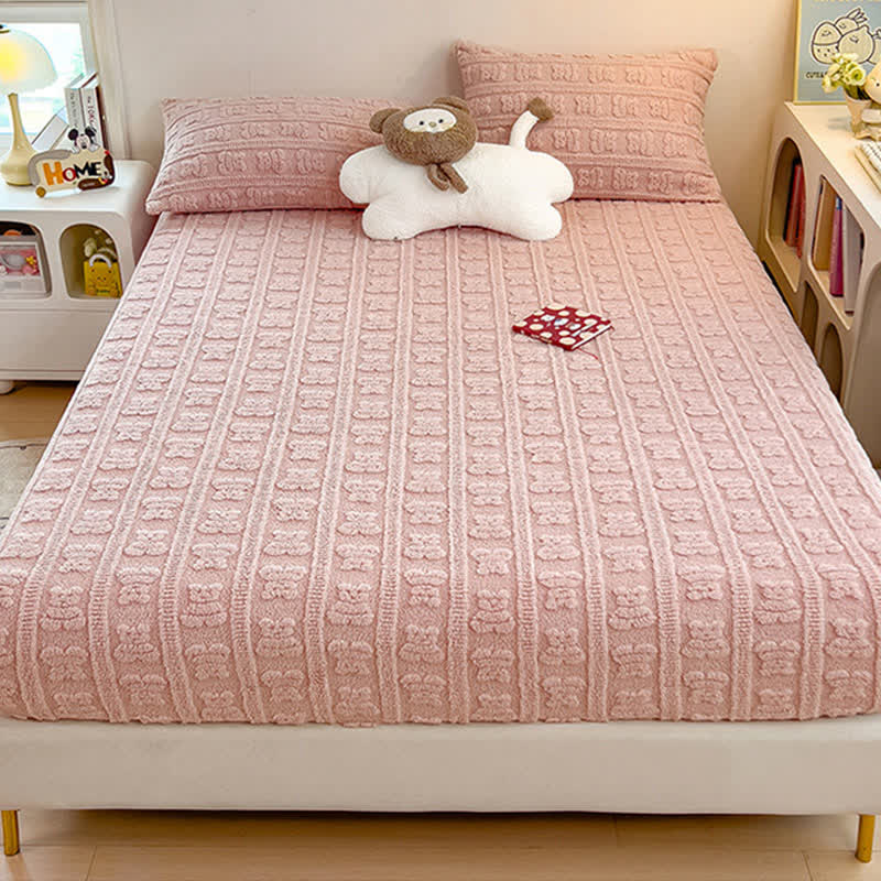Drap-housse chaud en polaire d'ours rayé - image 10