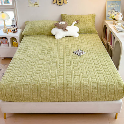 Drap-housse chaud en polaire d'ours rayé - image 1