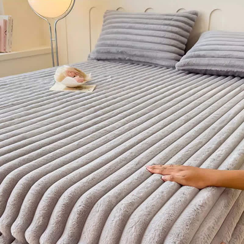 Drap-housse simple et chaud en polaire pelucheuse - image 9