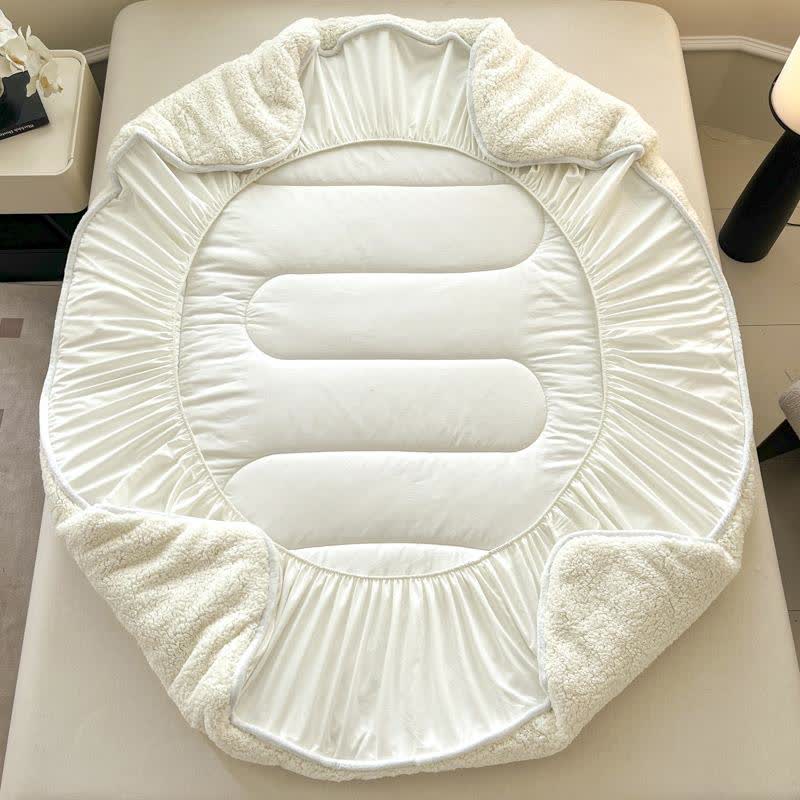 Drap-housse Sherpa uni et chaud - image 5