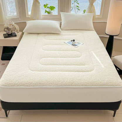 Drap-housse Sherpa uni et chaud - image 1