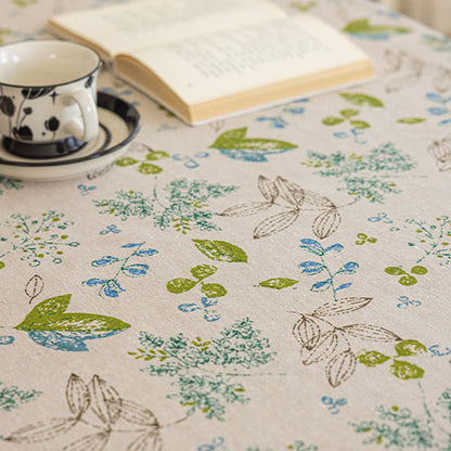 Nappe à pompons et motif de feuilles fraîches - image 3