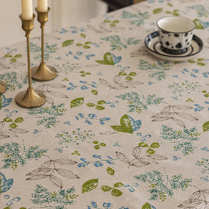 Nappe à pompons et motif de feuilles fraîches - image 4