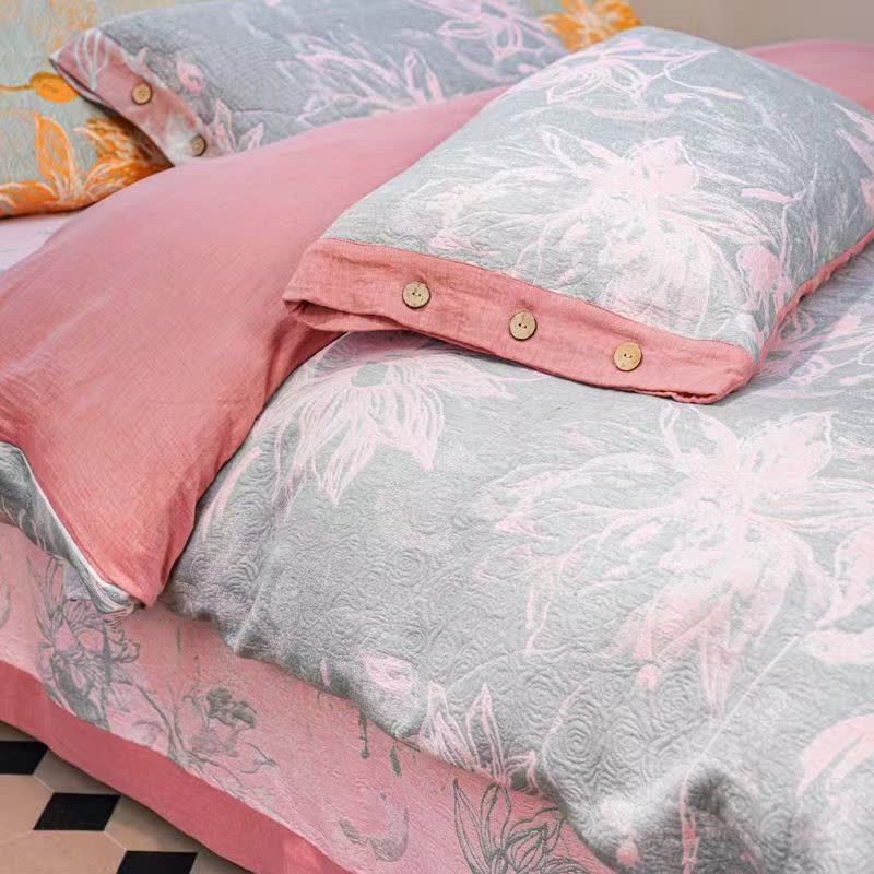 Parure de lit en gaze de coton Dahlia (4 pièces) - image 10