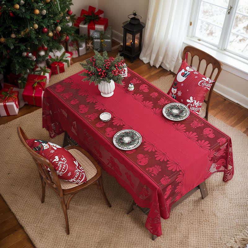 Nappe décorative avec dentelle brodée de Noël - image 1