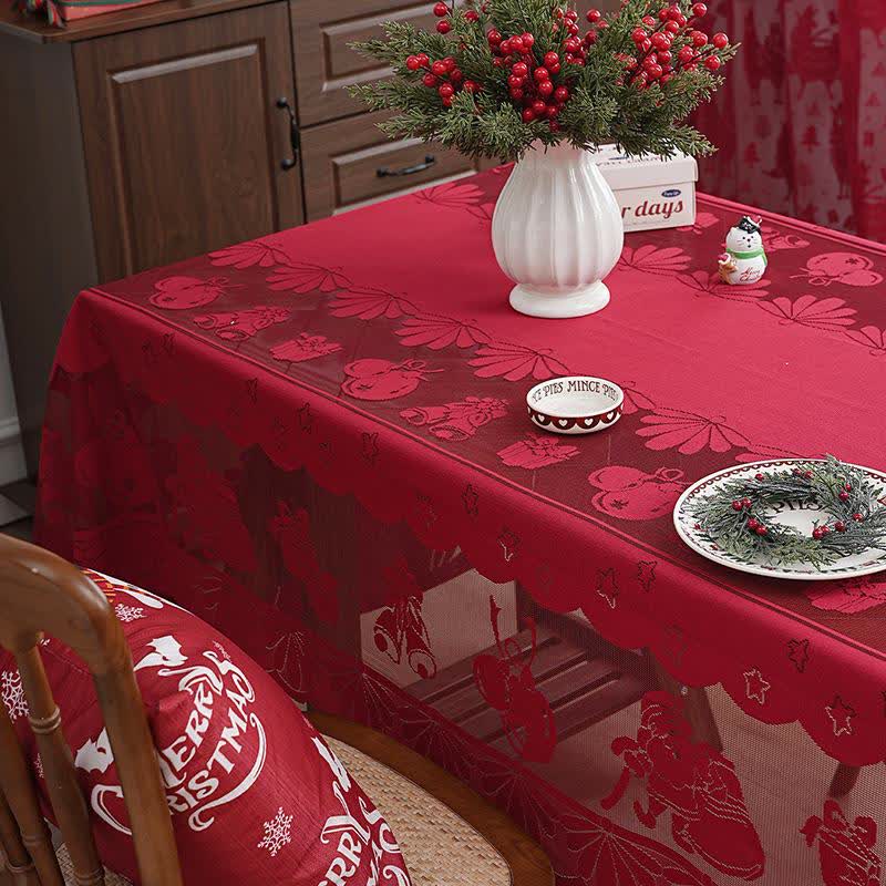 Nappe décorative avec dentelle brodée de Noël - image 3