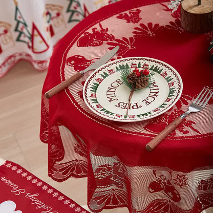 Nappe décorative avec dentelle brodée de Noël - image 9