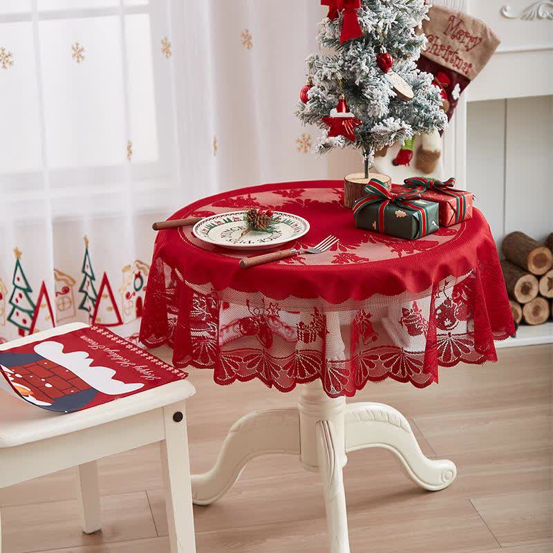 Nappe décorative avec dentelle brodée de Noël - image 7