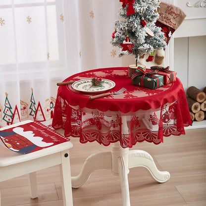 Nappe décorative avec dentelle brodée de Noël - image 7