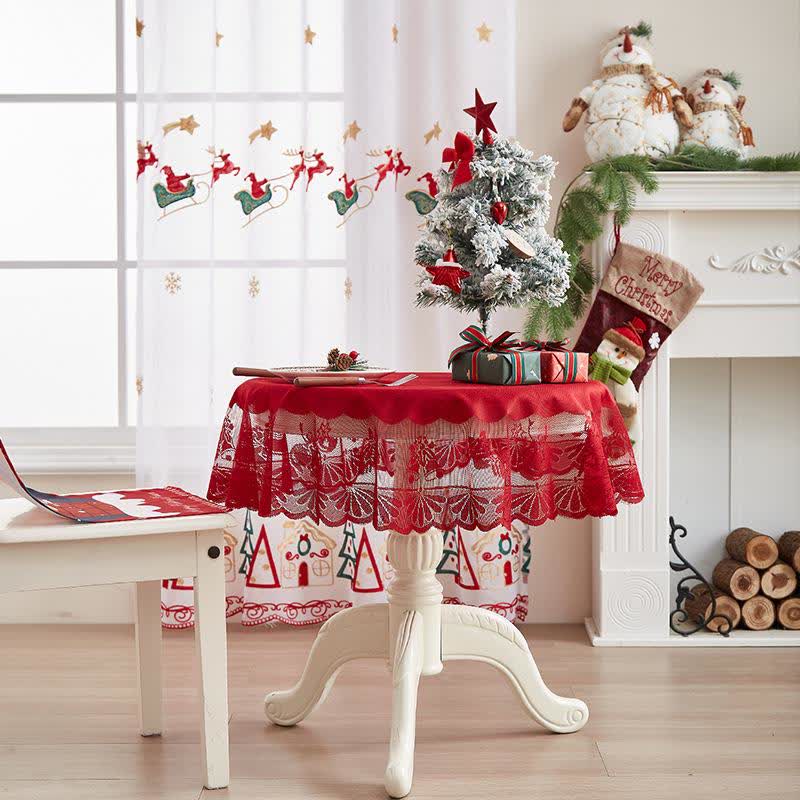 Nappe décorative avec dentelle brodée de Noël - image 6