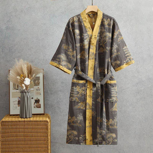 Robe Yukata en gaze de coton au format paysage - XL - image 0