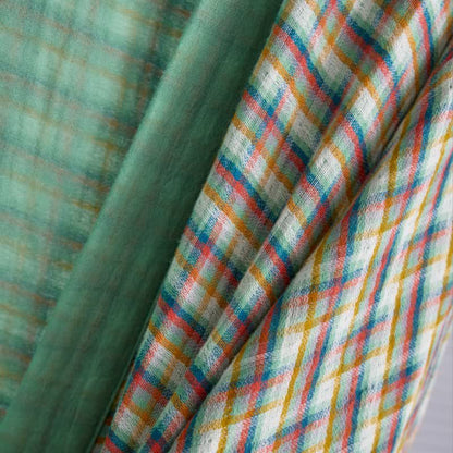 Robe kimono yukata en gaze de coton à carreaux - image 3