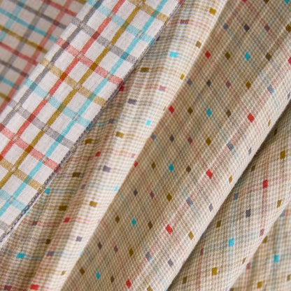 Peignoir kimono coloré en gaze de coton à motif vichy - image 5