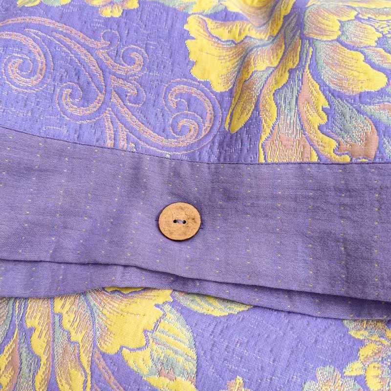 Parure de lit luxueuse en gaze de coton à motif pivoine (4 pièces) - image 6