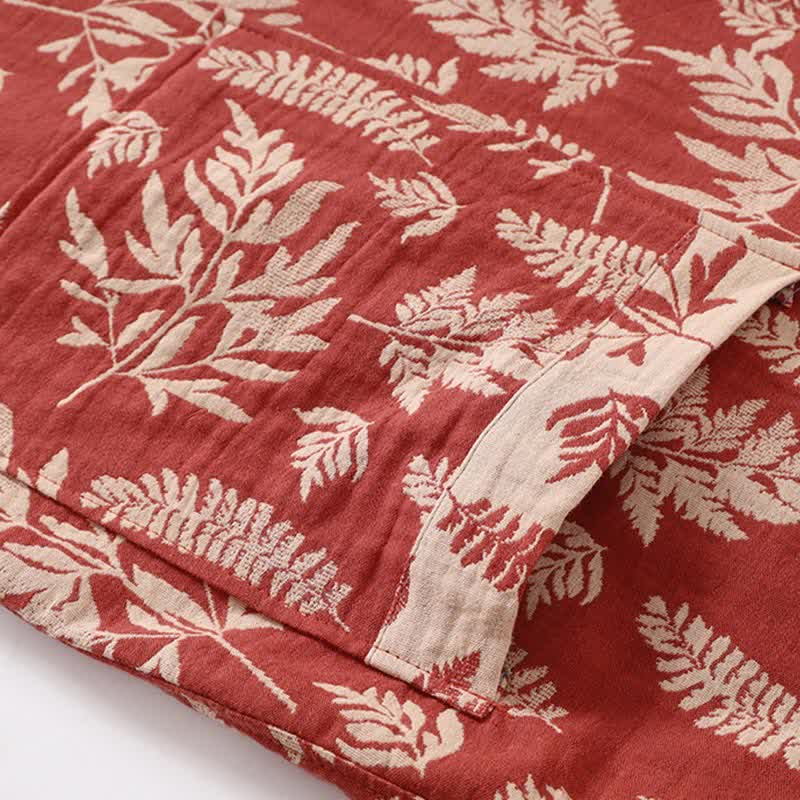 Robe Yukata kimono en gaze de coton feuille - image 2