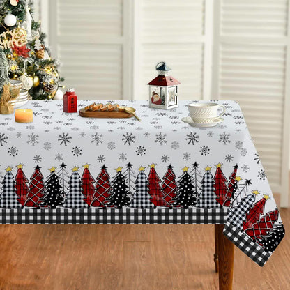 Nappe à imprimé sapin de Noël et flocon de neige - image 5