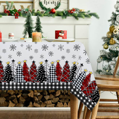 Nappe à imprimé sapin de Noël et flocon de neige - image 3