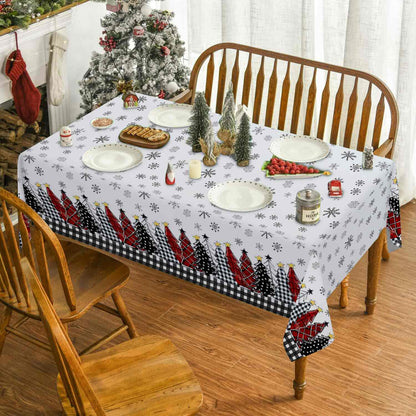 Nappe à imprimé sapin de Noël et flocon de neige - image 1