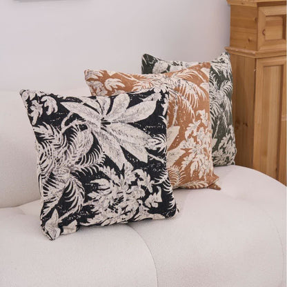 Coussin décoratif à motif de feuilles tropicales - image 0