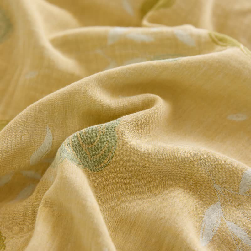 Linge de lit en gaze de coton à motif jacquard rose pastel - image 11