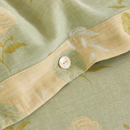 Linge de lit en gaze de coton à motif jacquard rose pastel - image 9