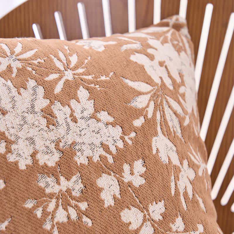 Coussin avec motif de feuilles de fleurs et insert - image 8