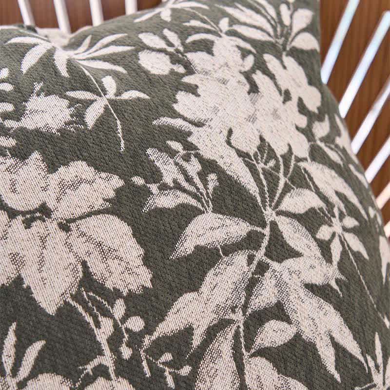 Coussin avec motif de feuilles de fleurs et insert - image 10