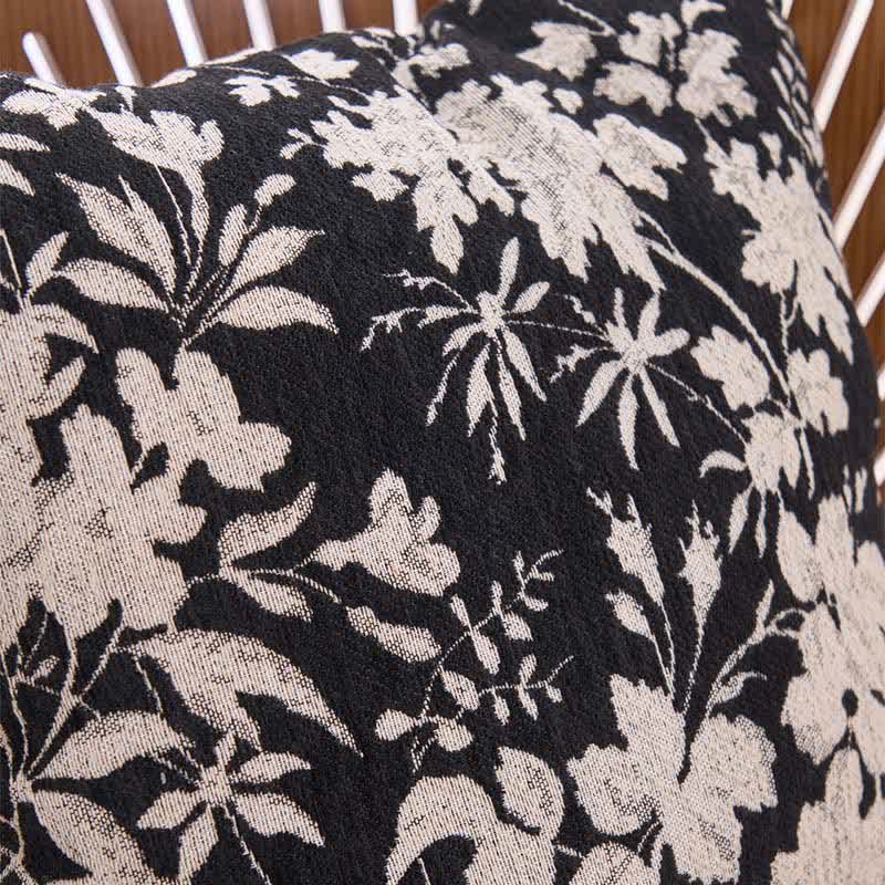 Coussin avec motif de feuilles de fleurs et insert - image 6