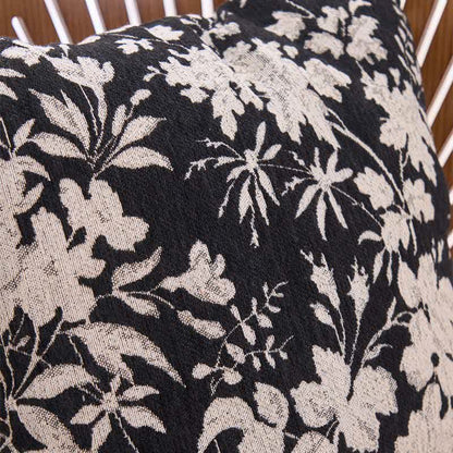 Coussin avec motif de feuilles de fleurs et insert - image 6