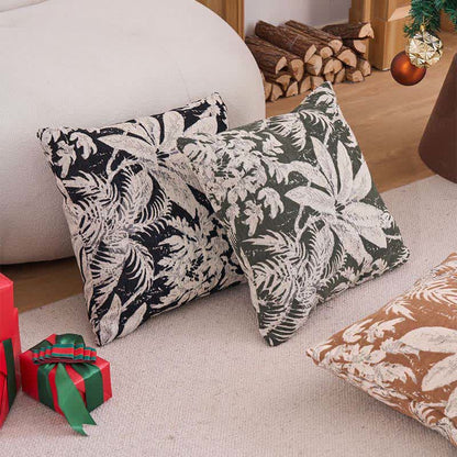 Coussin décoratif à motif de feuilles tropicales - image 2
